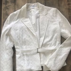 White Express eyelet jacket